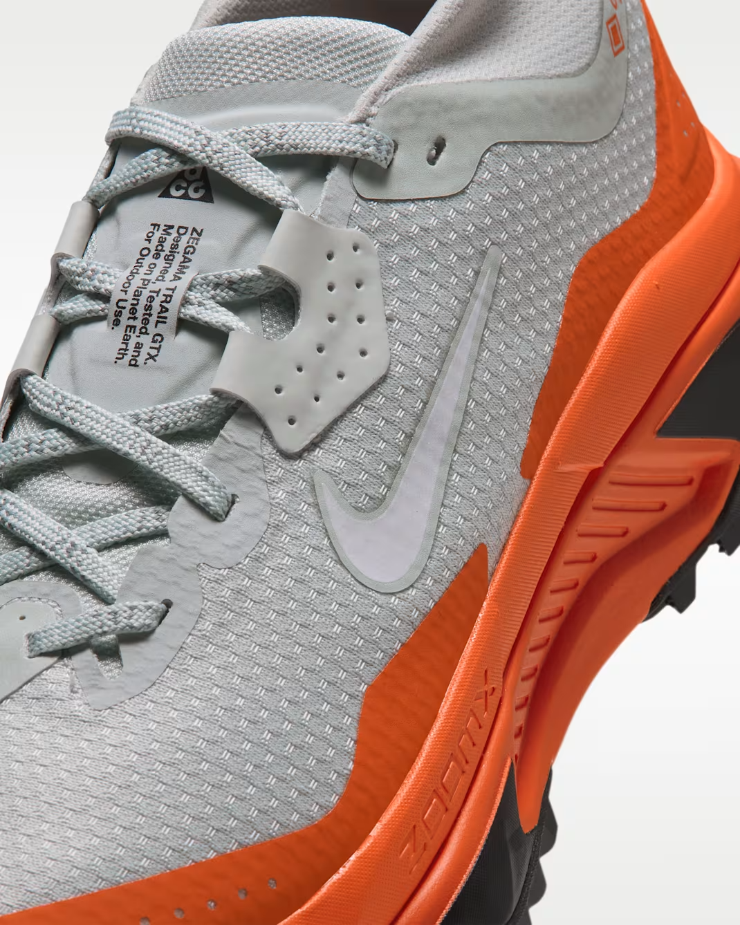 IO7932-001 Nike ACG Zegama Trail GORE-TEX "Light Silver/Safety Orange" (Men's)