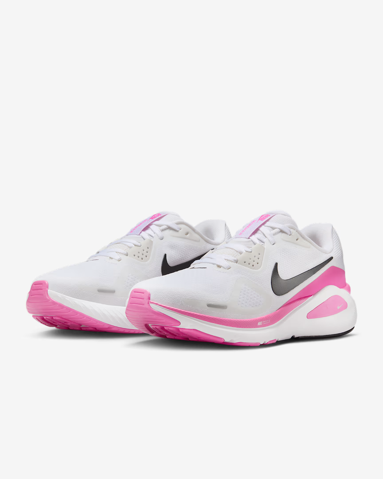 HJ1101-104 Nike  Structure 26 White Playful Pink Metallic Silver Black (Women's)