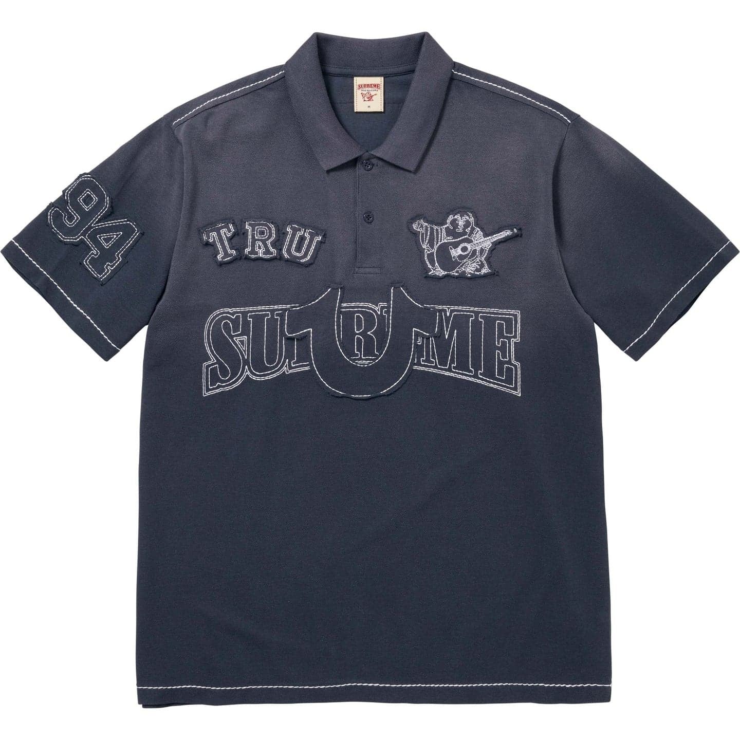 Supreme True Religion Applique Polo Navy