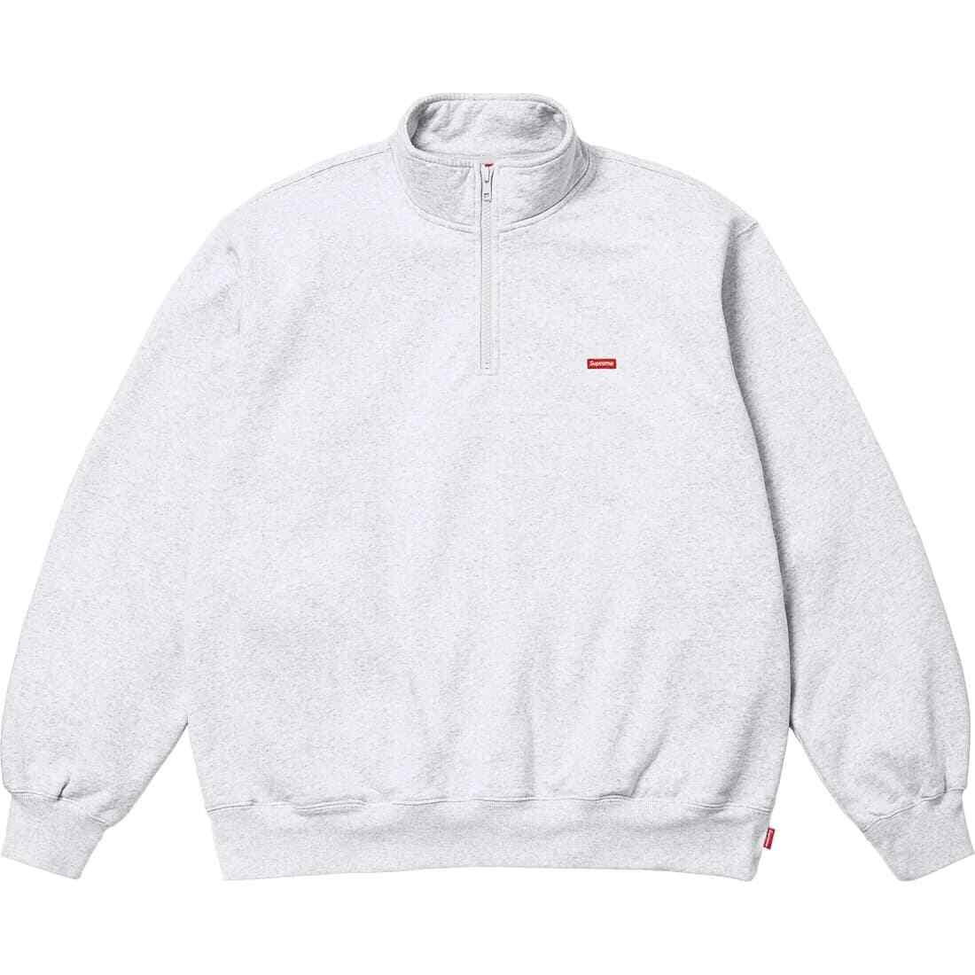 Supreme Small Box Half Zip Pullover Ash Grey
