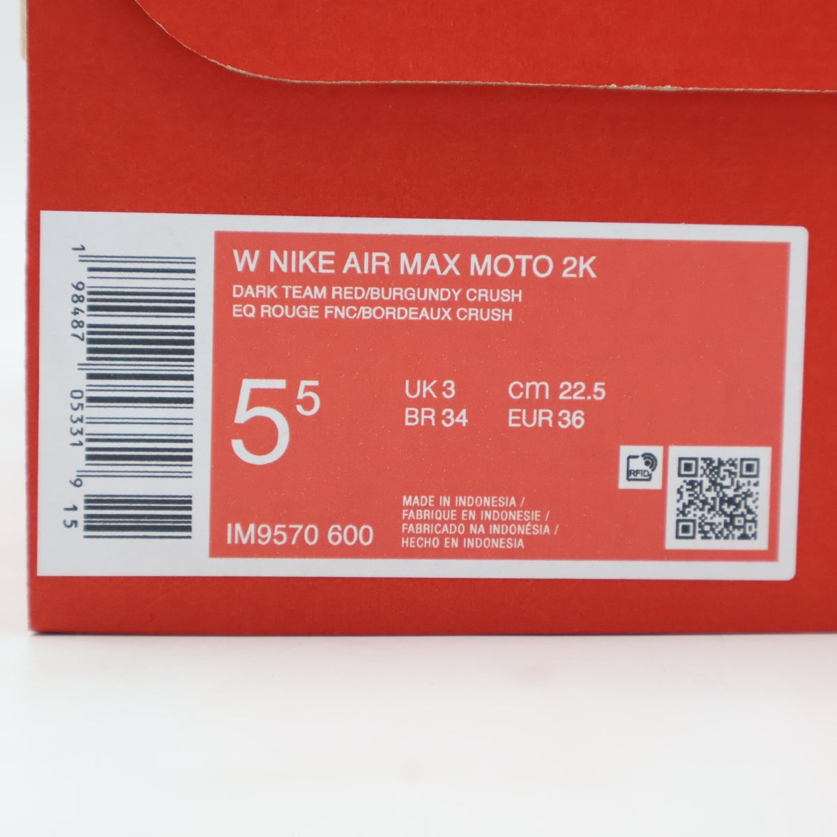 IM9570-600 Nike Air Max Moto 2K Dark Team Red Red Sepia (Women's)