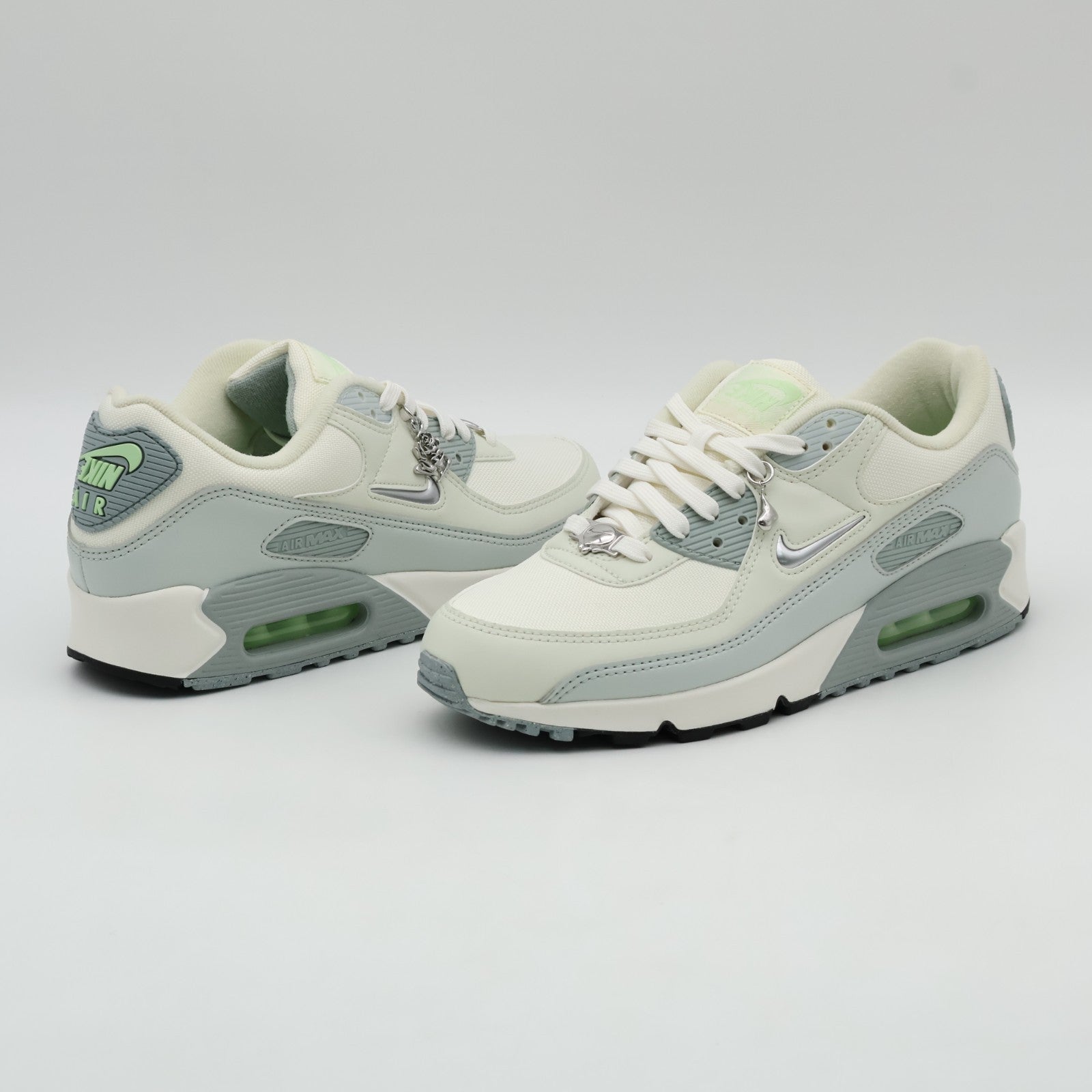 FN6948-100 Nike Air Max 90 SE Sail Sea Glass Light Silver Metallic (Women's)
