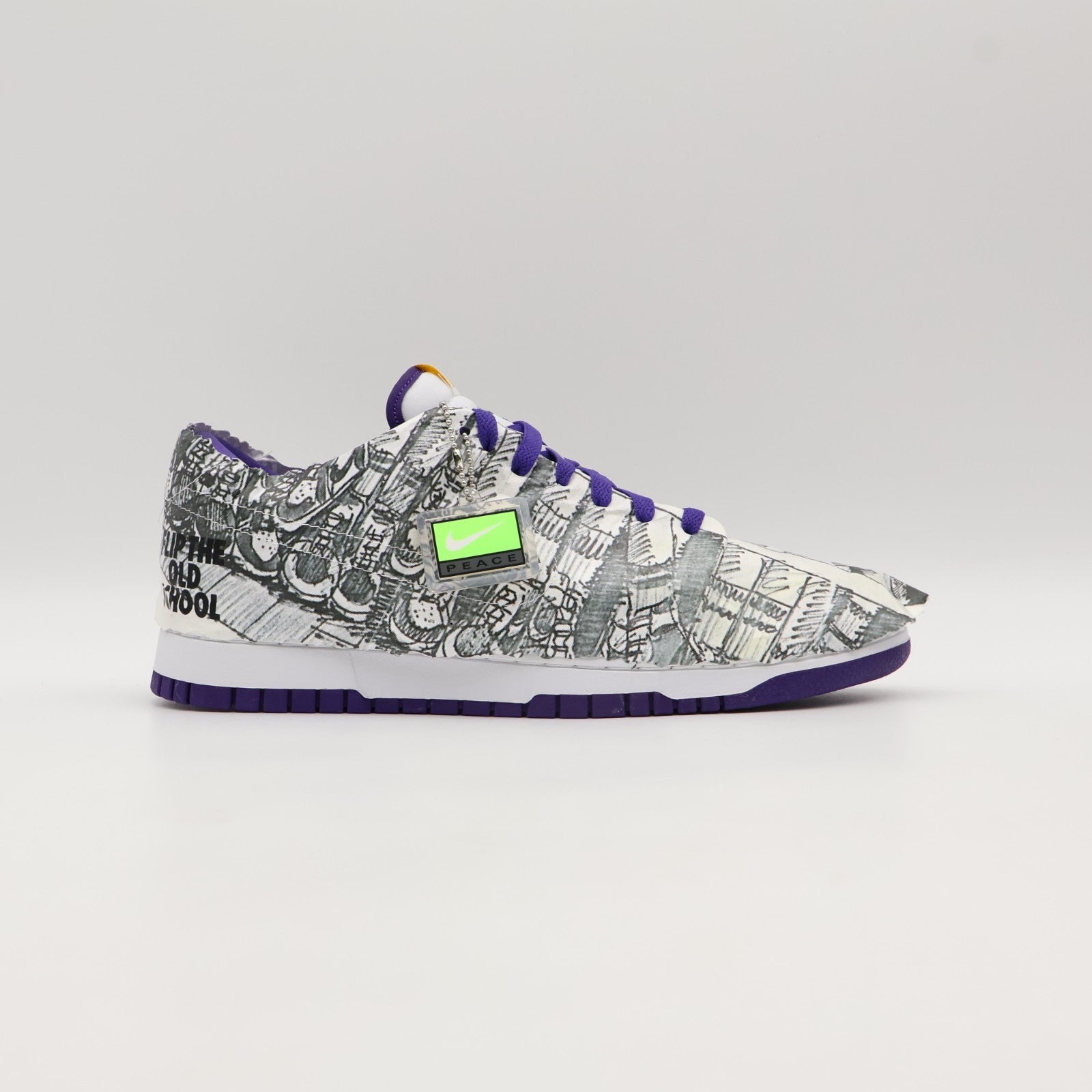 DJ4636-100 Nike Dunk Low Made You Look Flip The Old School Varsity Purple White