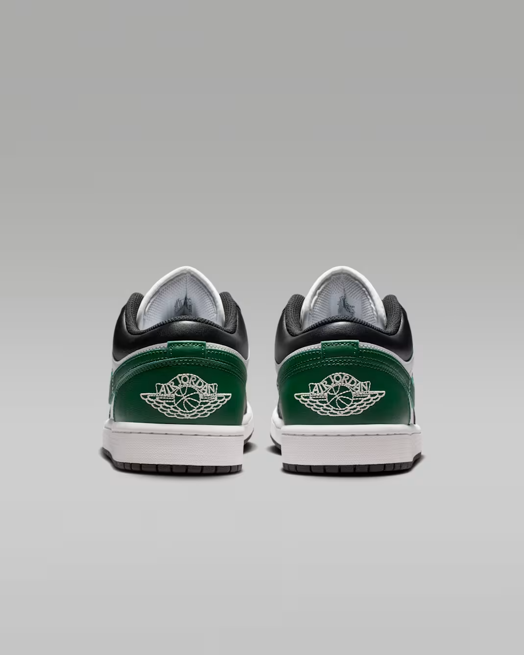553558-047 Nike Air Jordan 1 Low "Black/Gorge Green" (Men's)