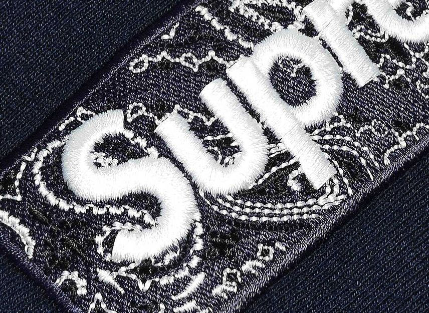 Supreme Bandana Box Logo Hooded Sweatshirt Navy