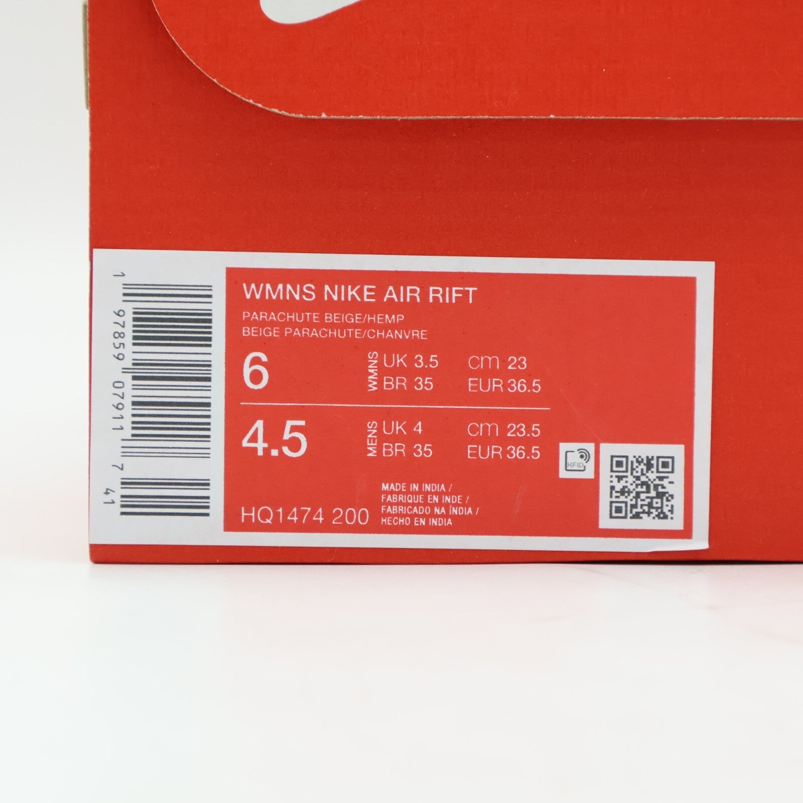 HQ1474-200 Nike Air Rift Beige (Women's)
