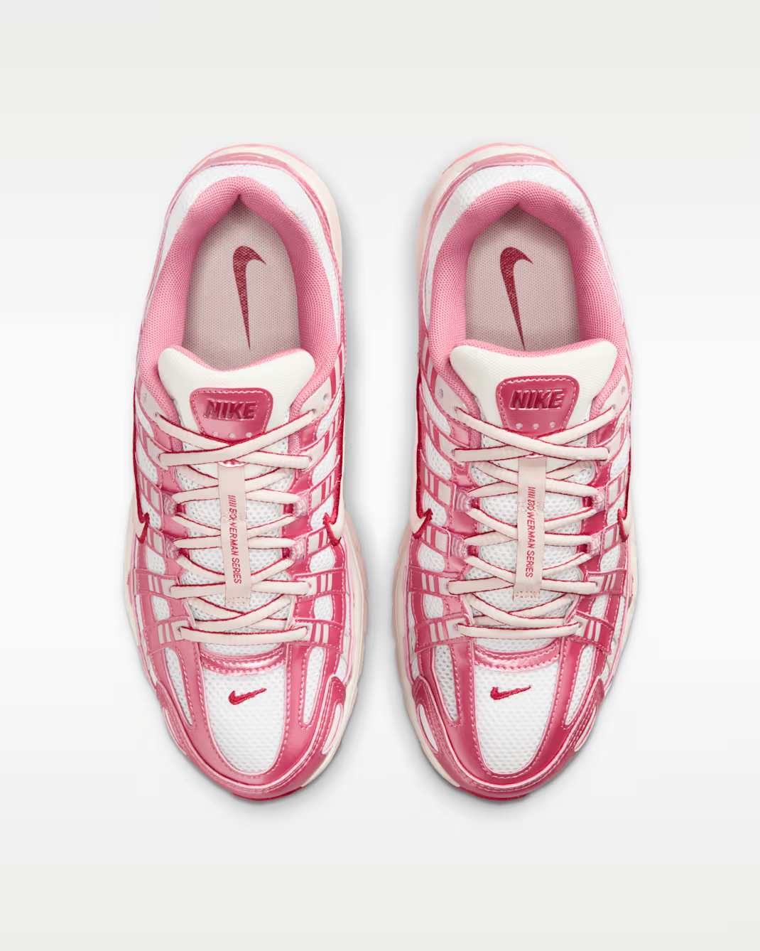 IO3496-100 Nike P-6000 Summit White Peony Team Crimson Silt Red (Women's)