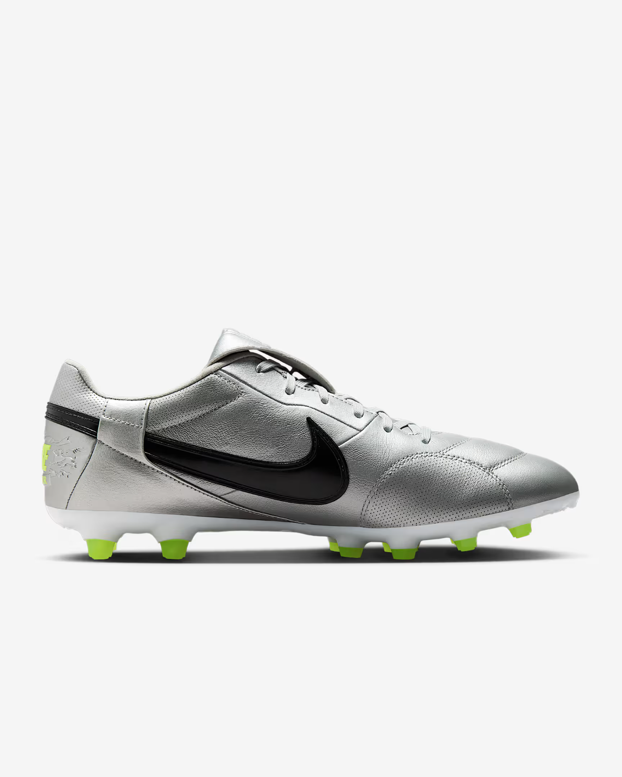 HM0265-004 Nike Premier 3 Firm-Ground Low-Cut Soccer Cleats Metallic (Men's)