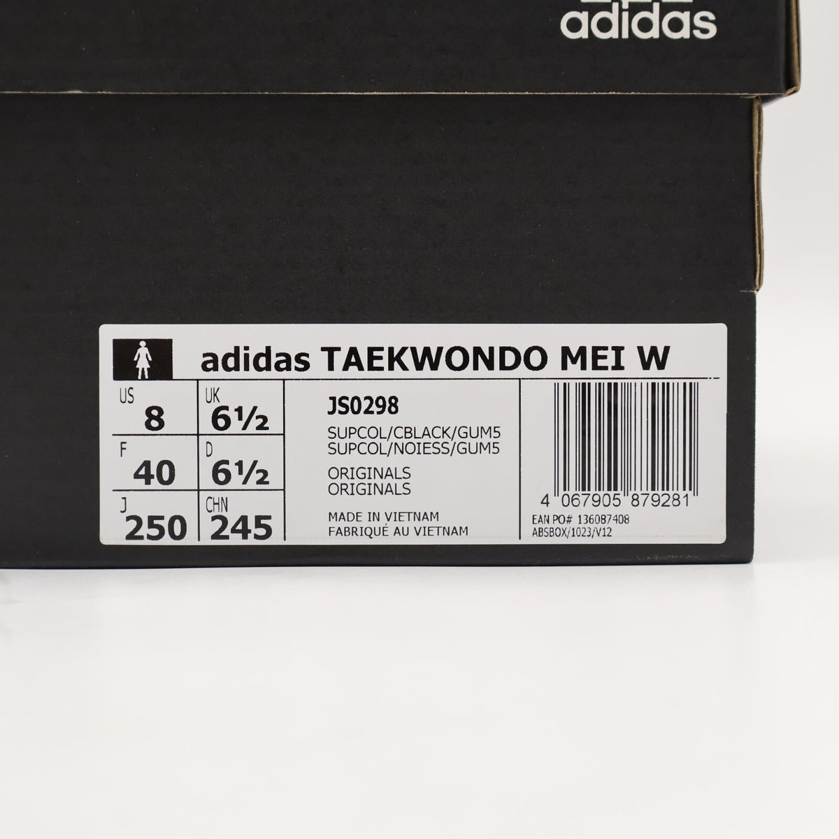 JS0298 adidas Taekwondo Mei Core Black Gum Five (Women's)