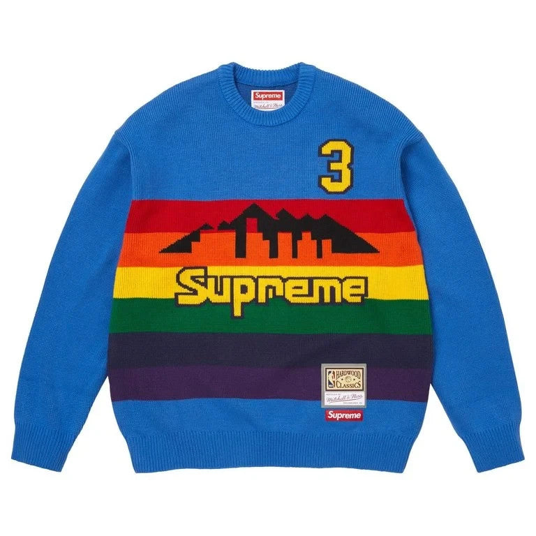 Supreme x Mitchell & Ness Teams Sweater Royal