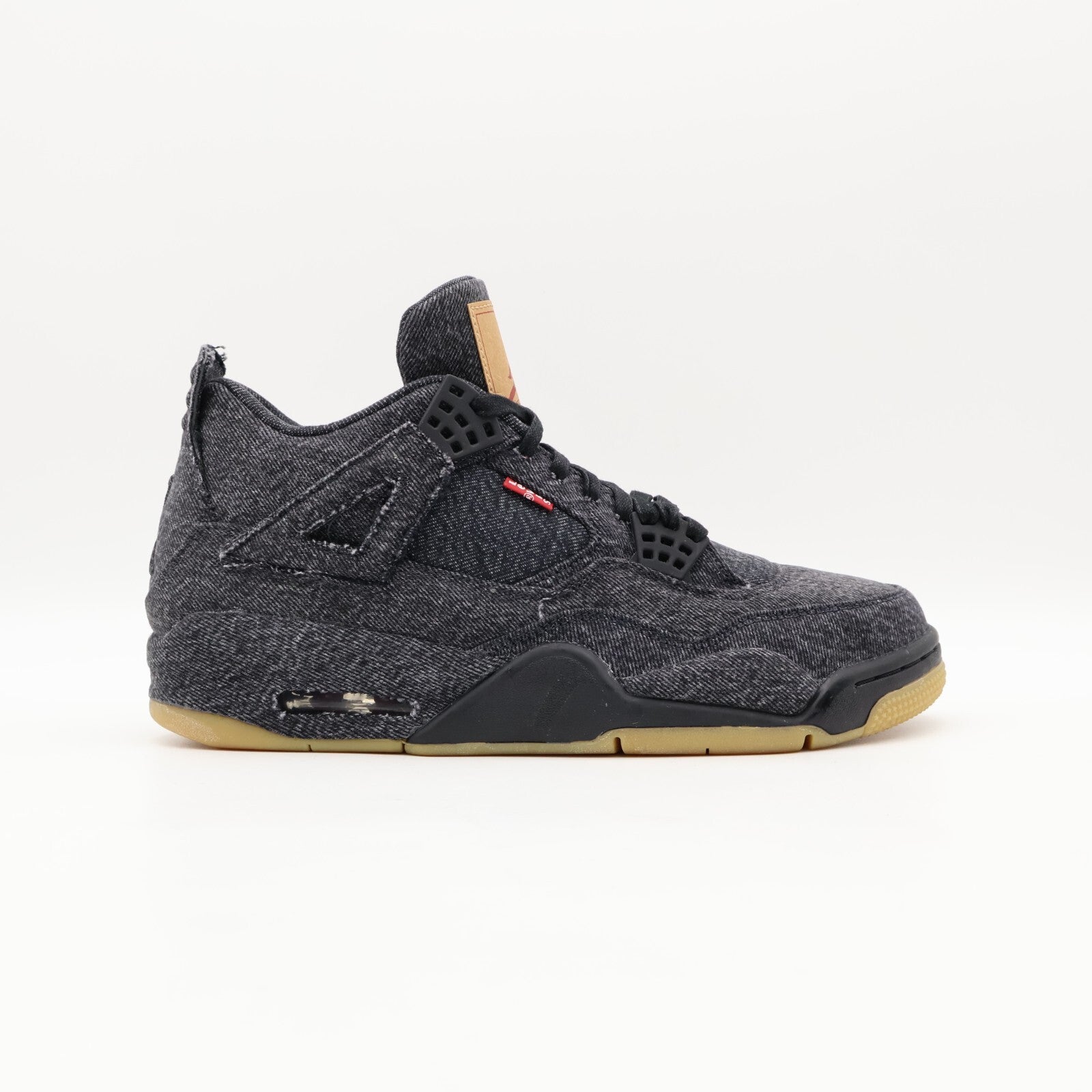 AO2571-001 Nike Levi's Air Jordan 4 Black Denim LEVIS Tag (Men's)