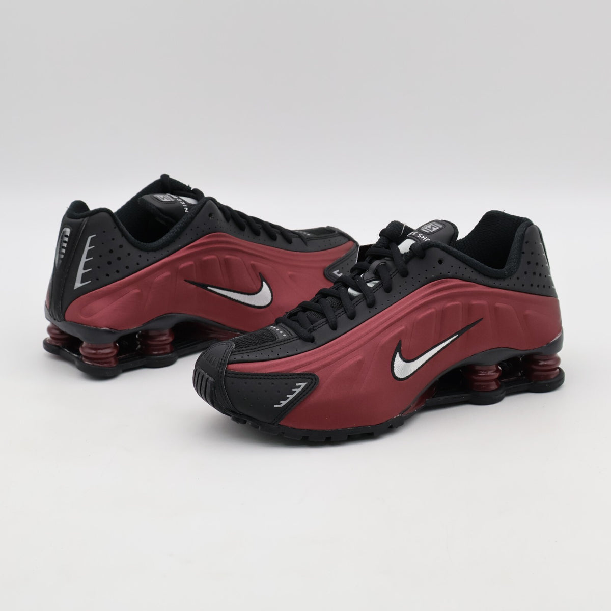 AR3565-009 Nike Shox R4 Black Metallic Silver Team Red (Women's)