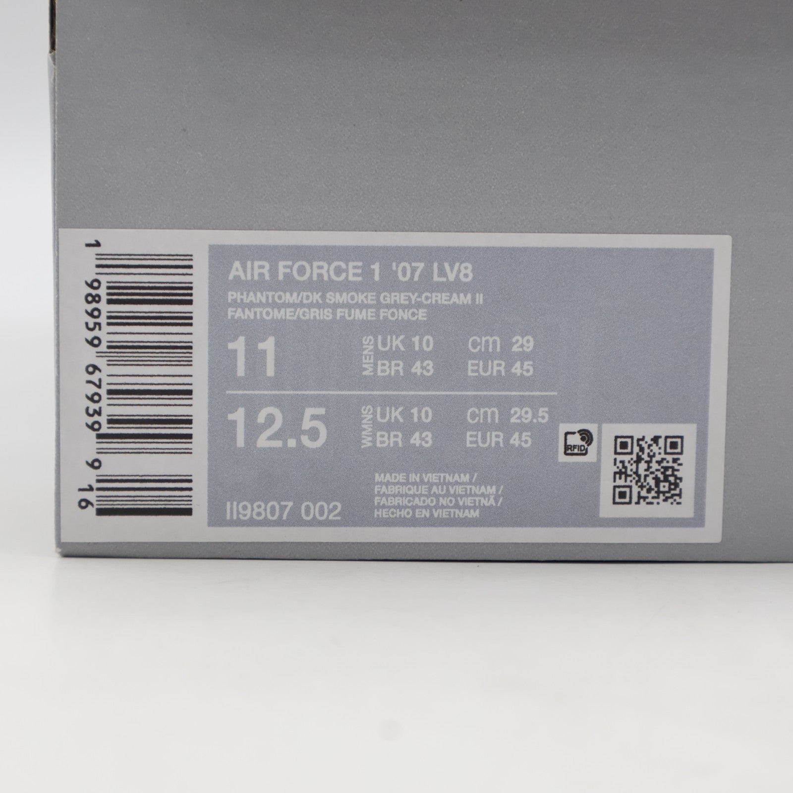 II9807-002 Nike Air Force 1 Low Mesh "Phantom/Cream 2" (Men's)