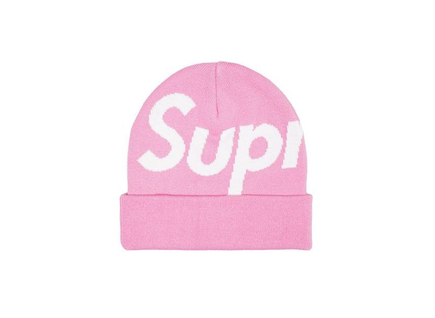 Supreme Big Logo Beanie Pink
