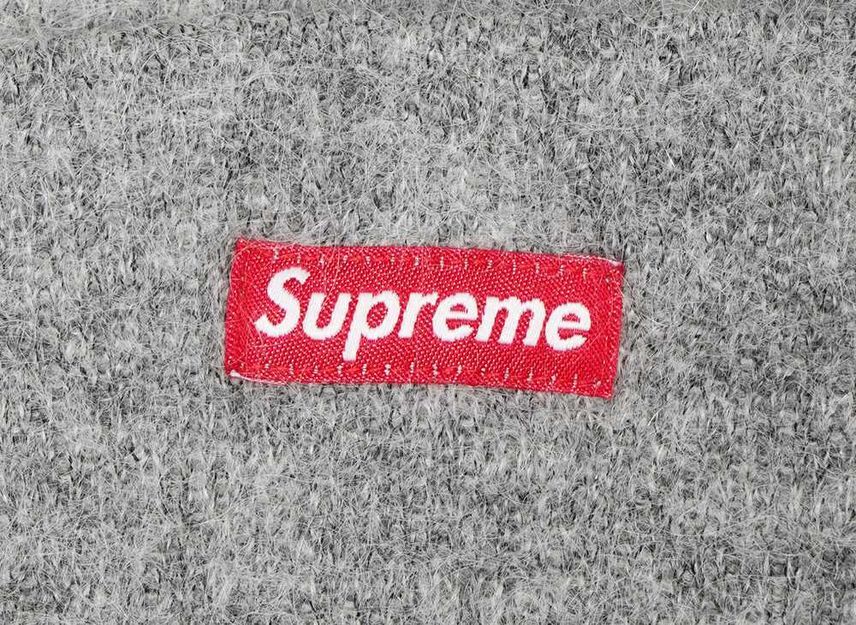 Supreme Mohair Beanie Grey