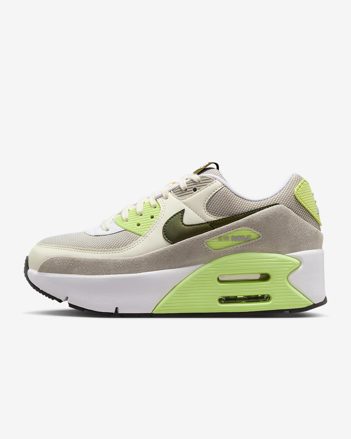 IB8061-100 Nike Air Max 90 LV8 White Pale Ivory College Grey Light Lemon (Men's)