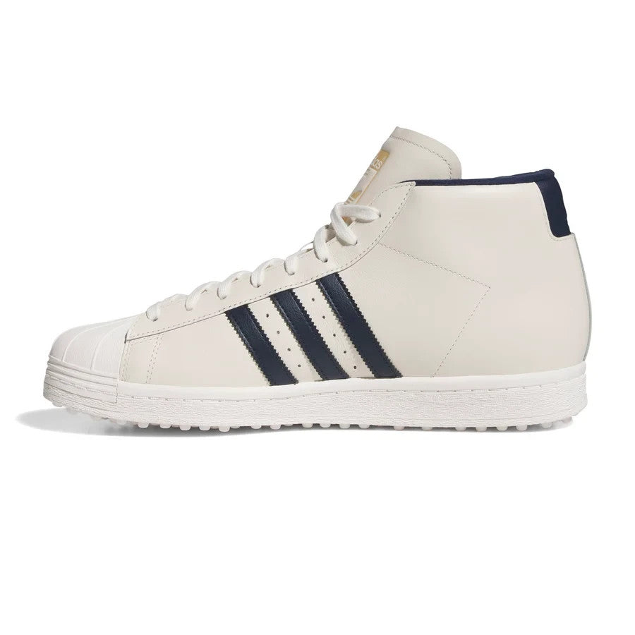 JQ7722 adidas Originals Pro Model Midcut Spikeless Golf Chalk White Night (Men's