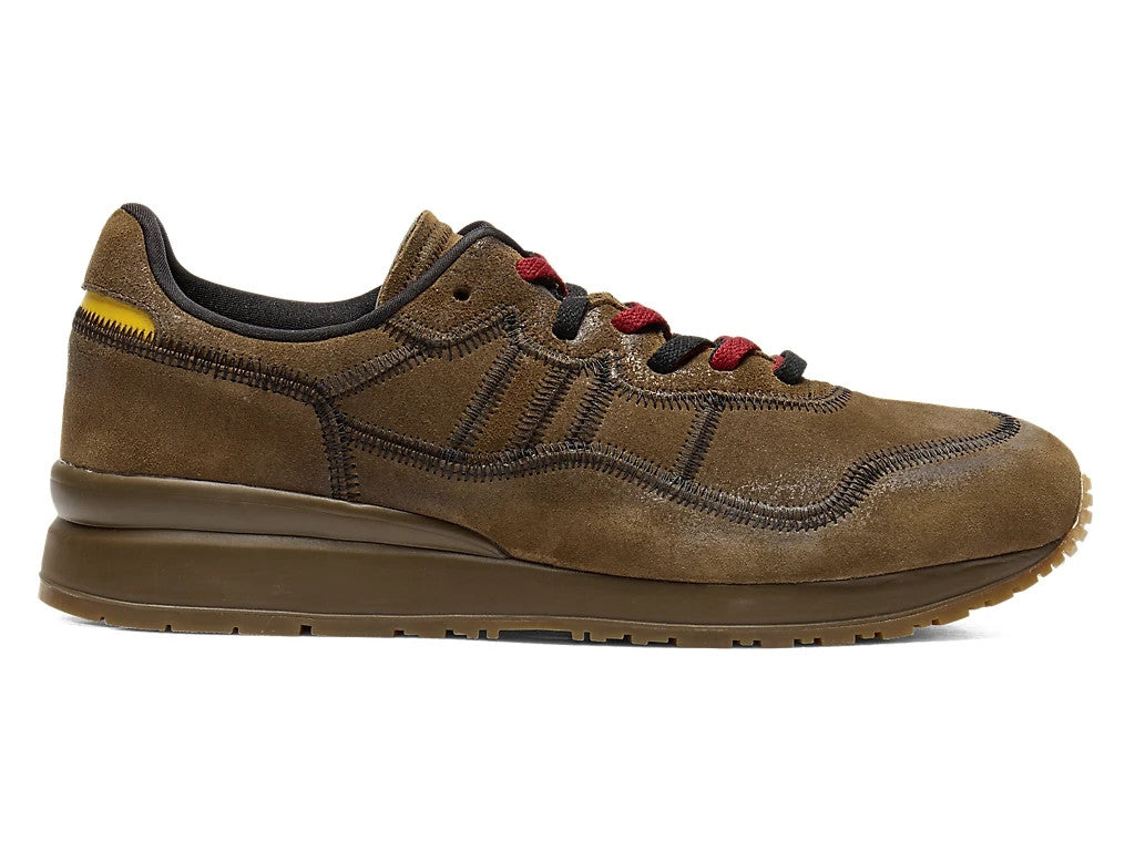 1183C447-201  ONITSUKA TIGER Tiger Ally Stitch Brown Storm Vibrant Yellow(Men's)