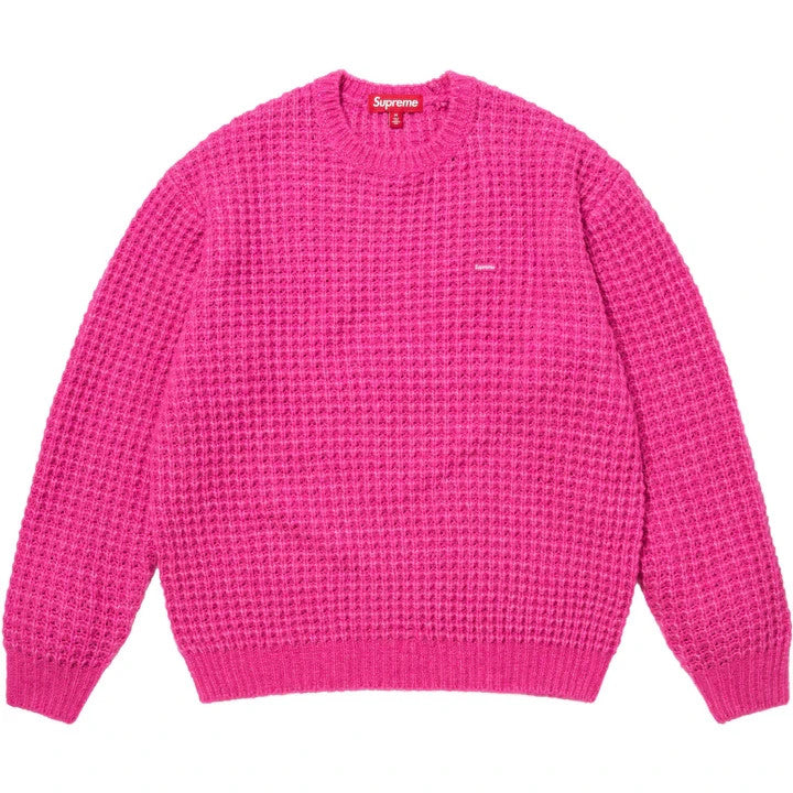 Supreme Small Box Waffle Sweater Pink
