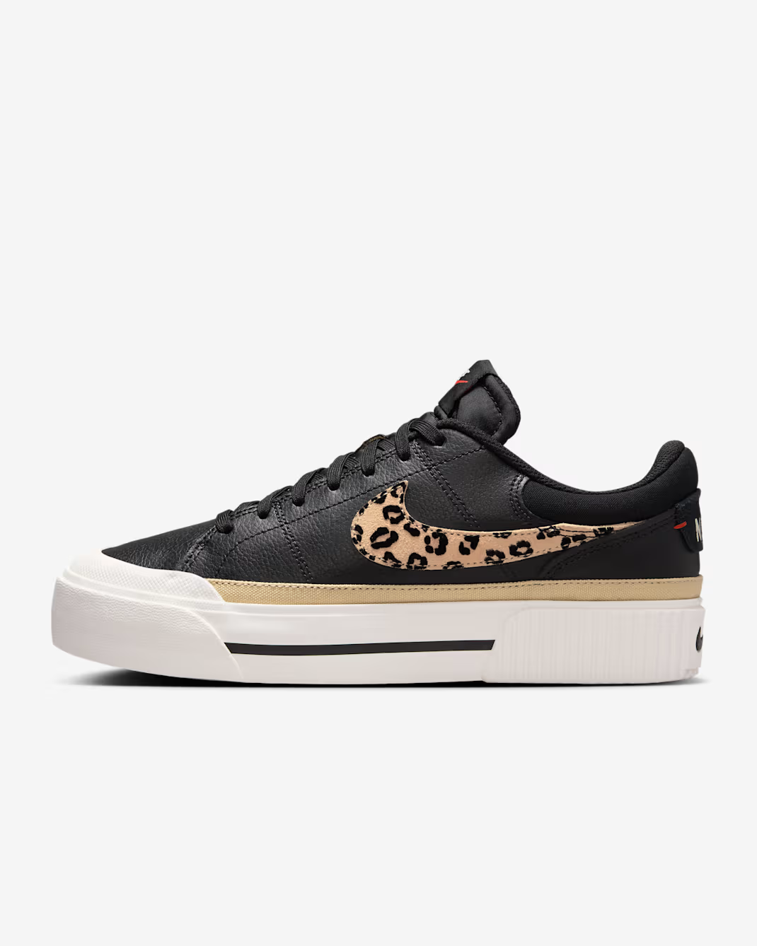 HF9548-001 Nike Court Legacy Lift Black Sail Picante Red Khaki (Women's)