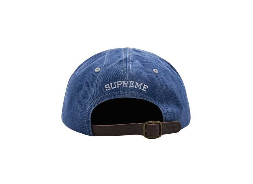 Supreme 2-Tone S Logo 6-Panel Washed Denim
