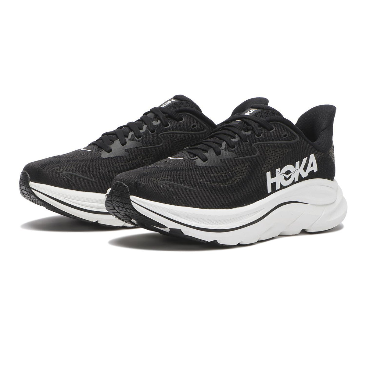 1162031-BWHT Hoka Clifton 10 Black White (Women's )