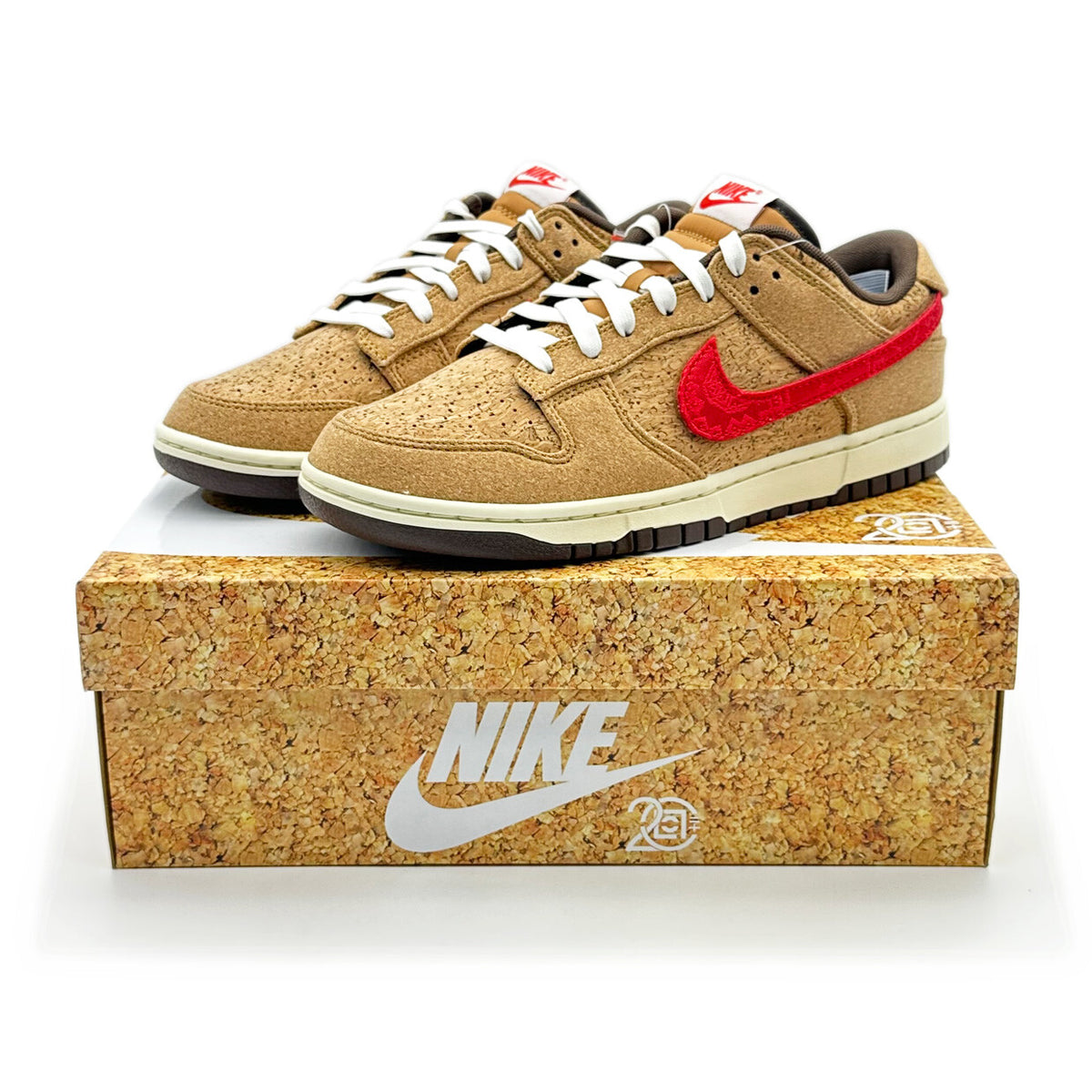 FN0317-121 CLOT Ã Nike Dunk Low SP Cork Natural Flax Coconut Milk Baroque Brown