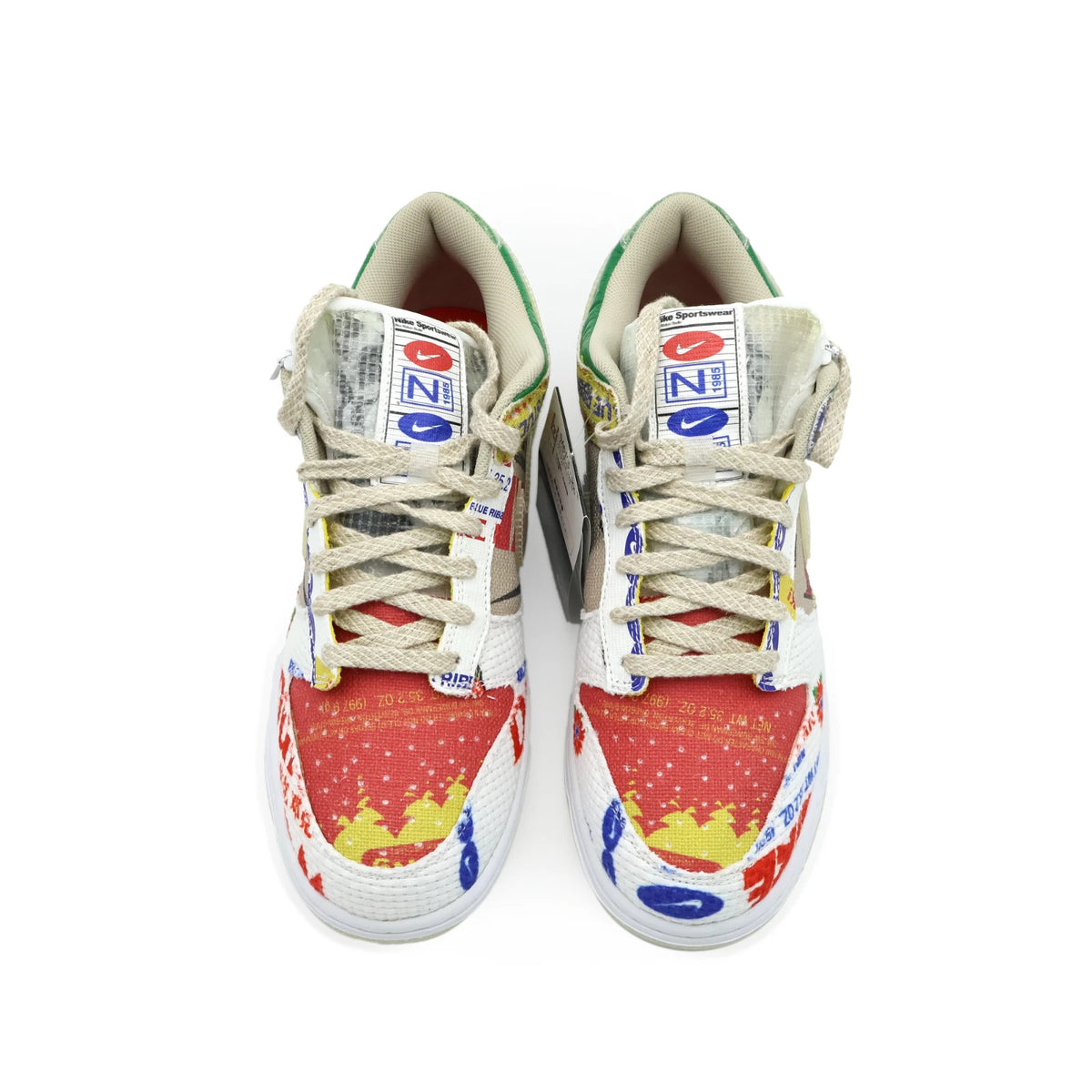 DA6125-900 Nike Dunk Low City Market Red White Beige Multi Green Yellow (Men's)