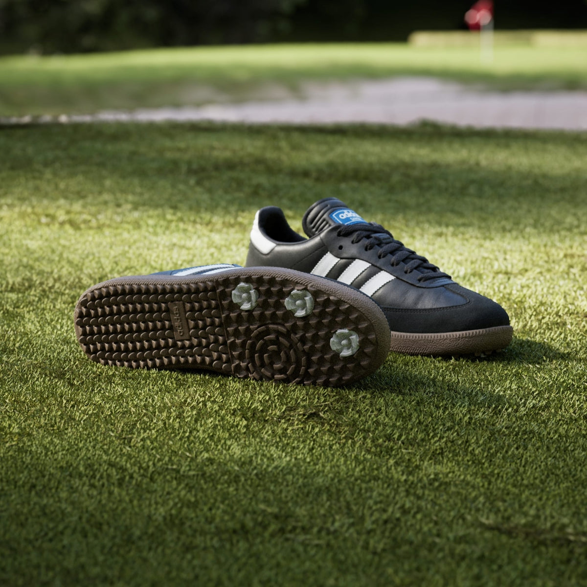 JH6150 adidas Samba Golf Full Grain Leather Core Black Cloud White Gum (Men's)