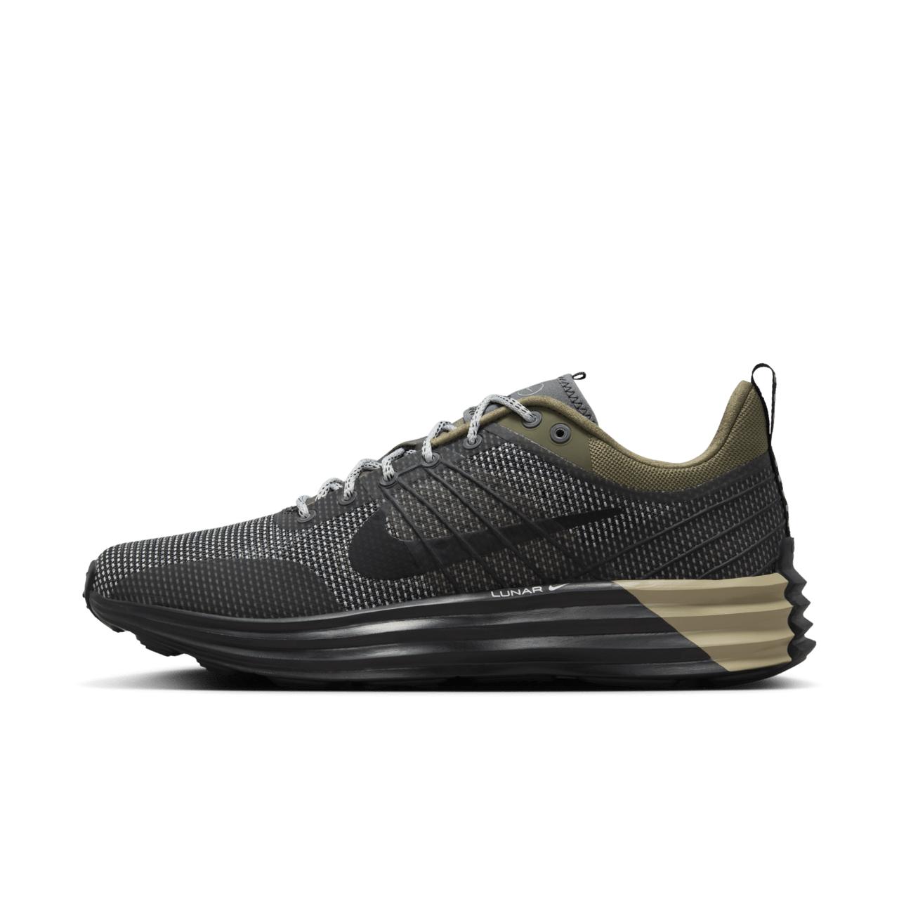 FZ8116-201 Nike Lunar Roam Black and Medium Olive (Men's)