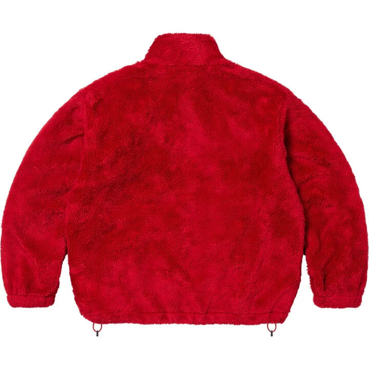Supreme Shoulder Logo Fleece Jacket Red