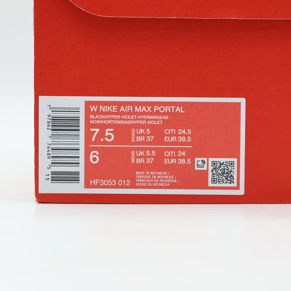 HF3053-012 Nike Air Max Portal Black Hydrangeas White Hyper Violet (Women's)