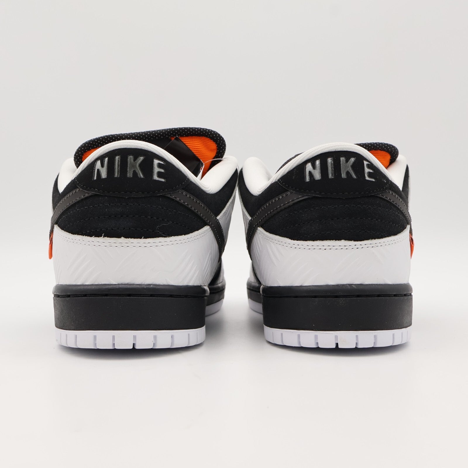 FD2629-100 TIGHTBOOTH Nike SB Dunk Low Pro QS Black White Safety Orange (Men's)