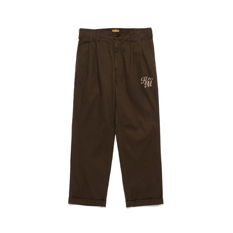 HUMAN MADE 2 Tuck Pants Brown