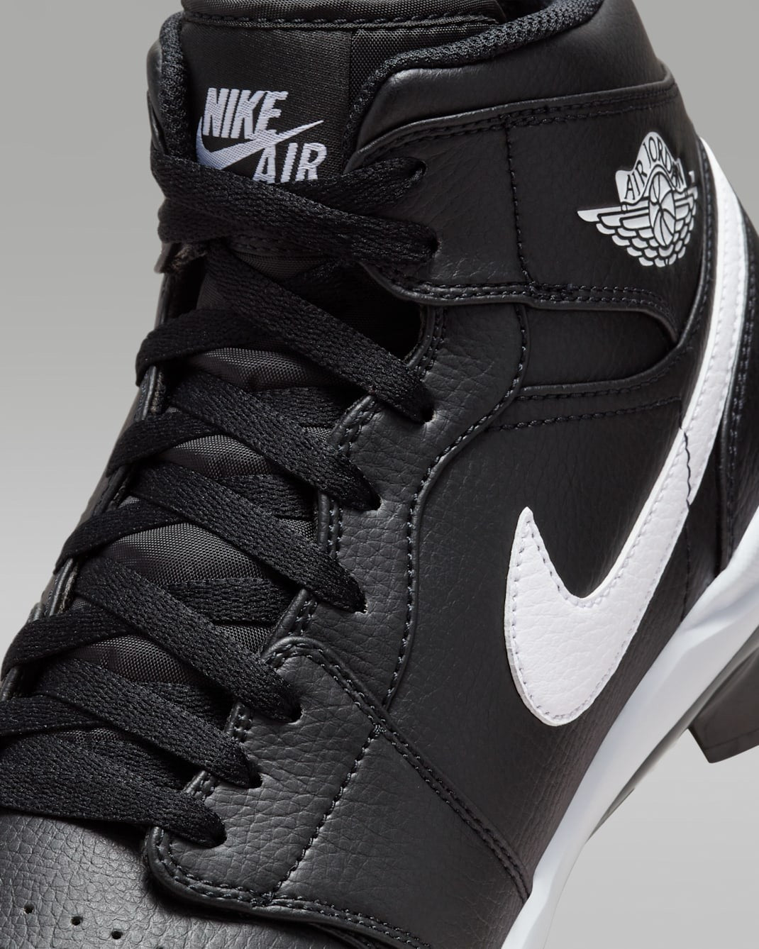 AV5354-011 Nike Air Jordan 1 Retro MCS Cleats Black White (Men's)