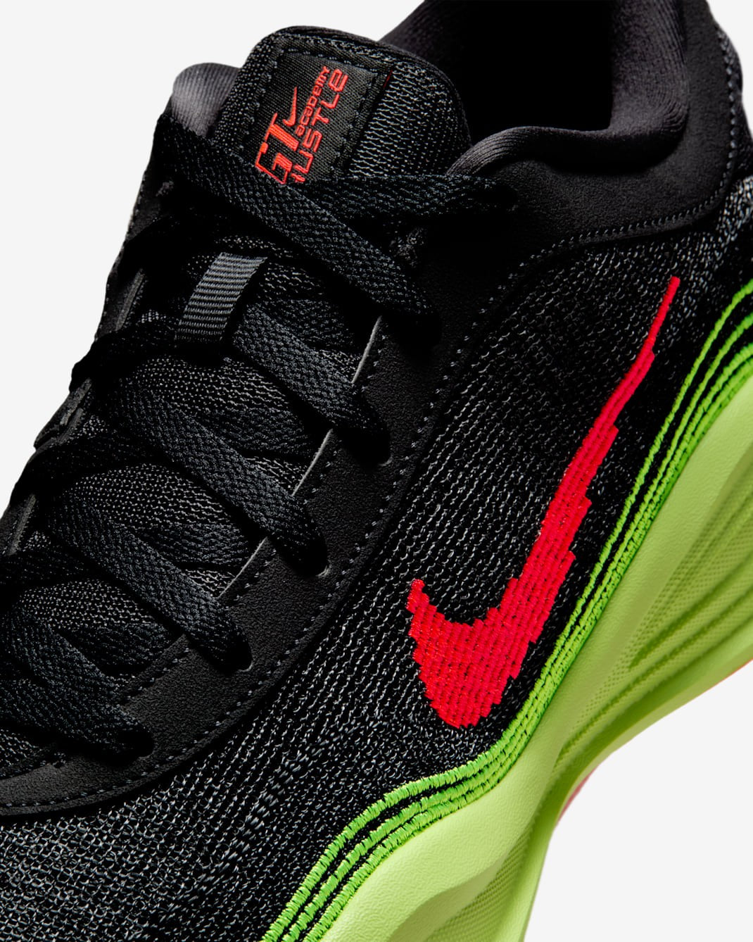FJ7808-007 Nike GT Hustle Academy Black Volt Bright Crimson (Men's)