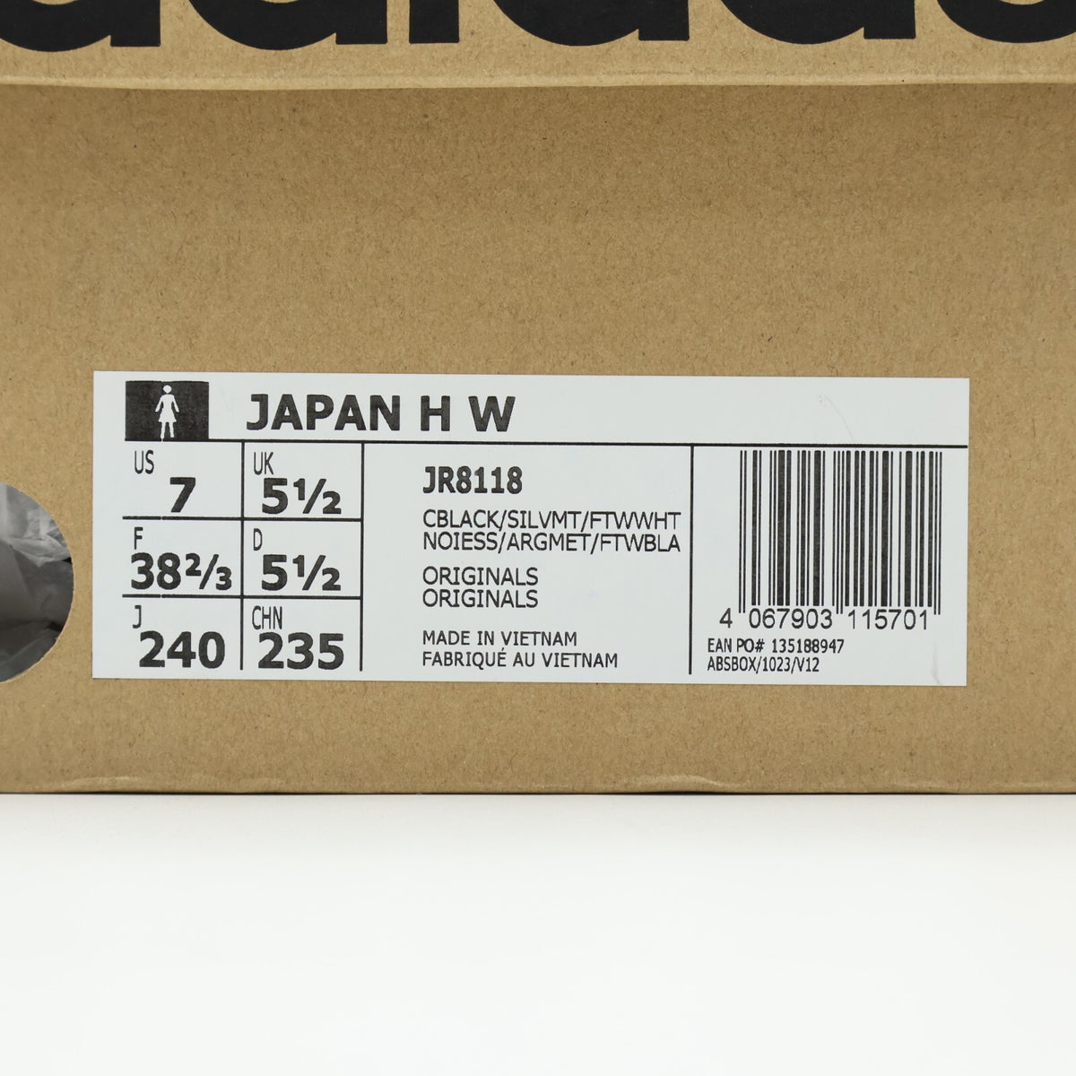 JR8118 adidas Originals Women's Japan Mid Core Black Silver Metallic (Women's)