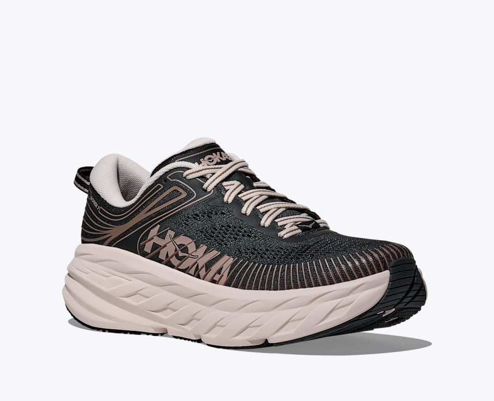 1110519-BCKRS Hoka Bondi 7 Black Rose Cream (Women's)