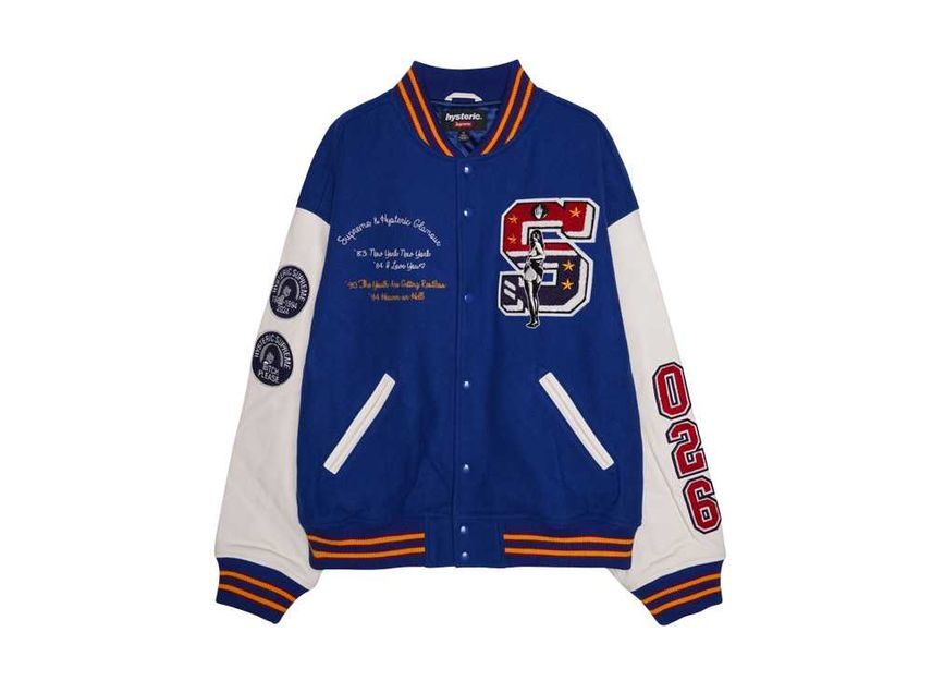 Supreme HYSTERIC GLAMOUR Varsity Jacket Royal