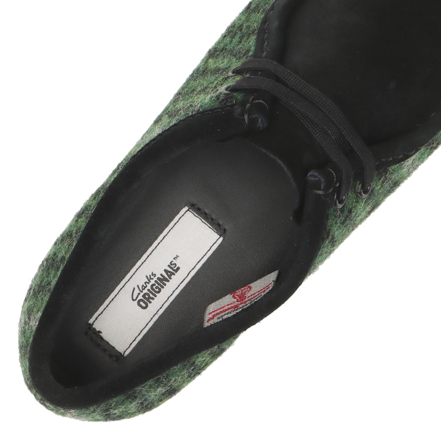 26182790 Harris Tweed Ã Clarks Wallabee Green Tweed Combi ( Men's )