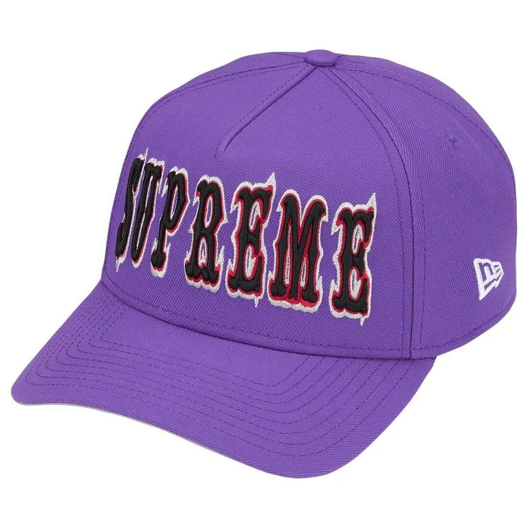 Supreme Gothic Outline Adjustable New Era Purple
