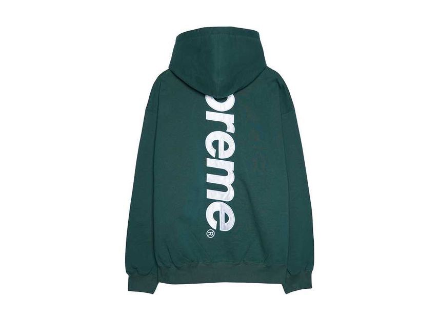 Supreme Satin Applique Hooded Sweatshirt Green