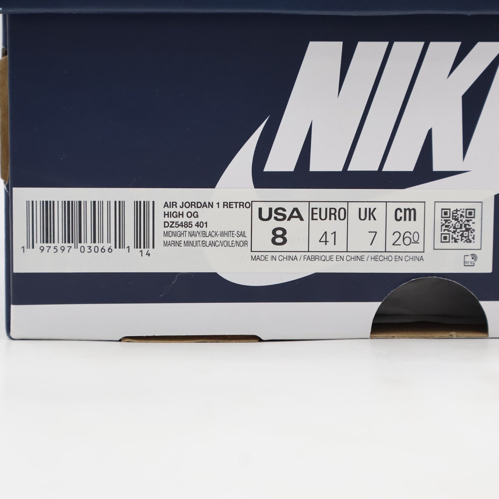 DZ5485-401 Nike Air Jordan 1 Retro High OG Midnight Navy (Men's)