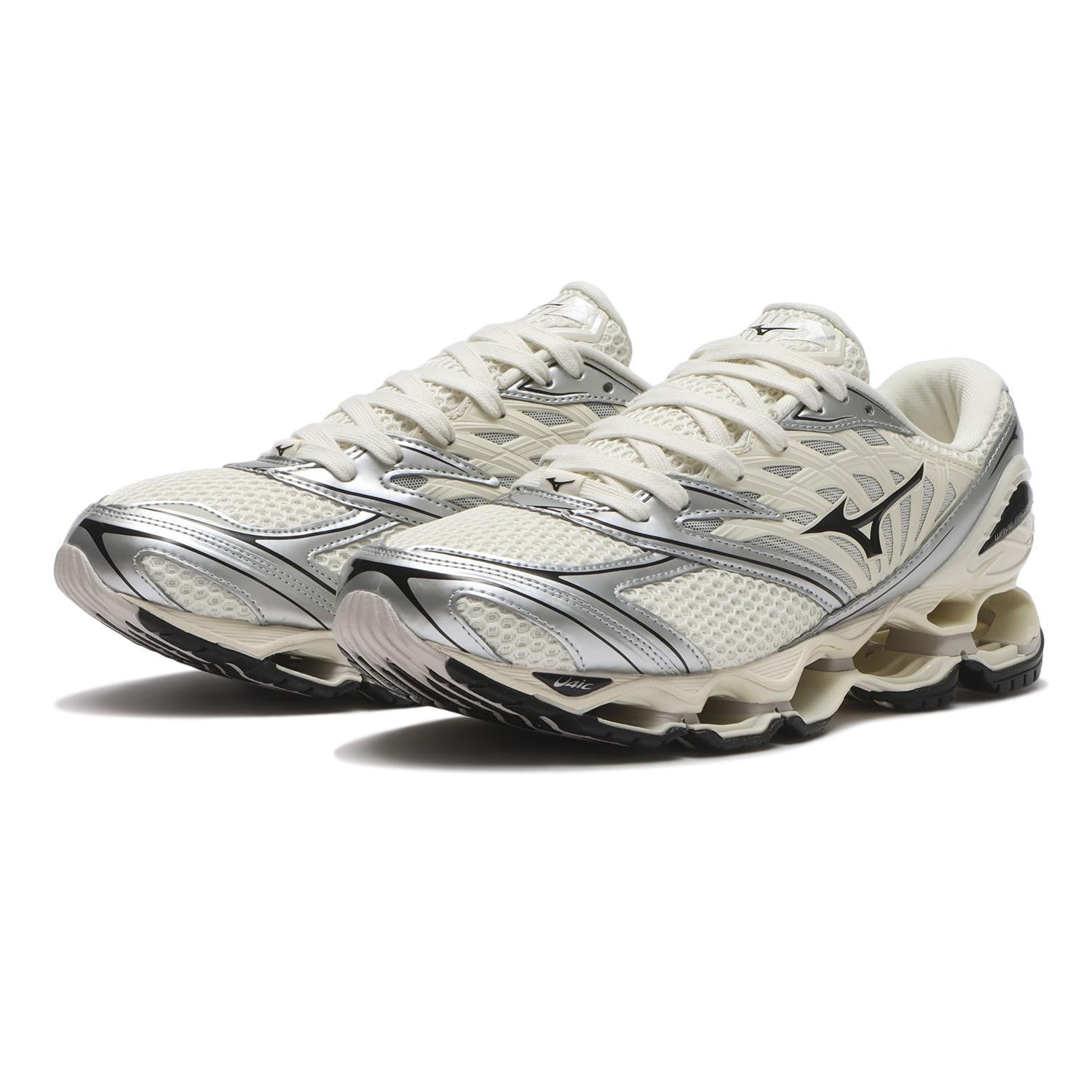 D1GA251101 Mizuno Wave Prophecy LS Off White Black Silver (Men's)