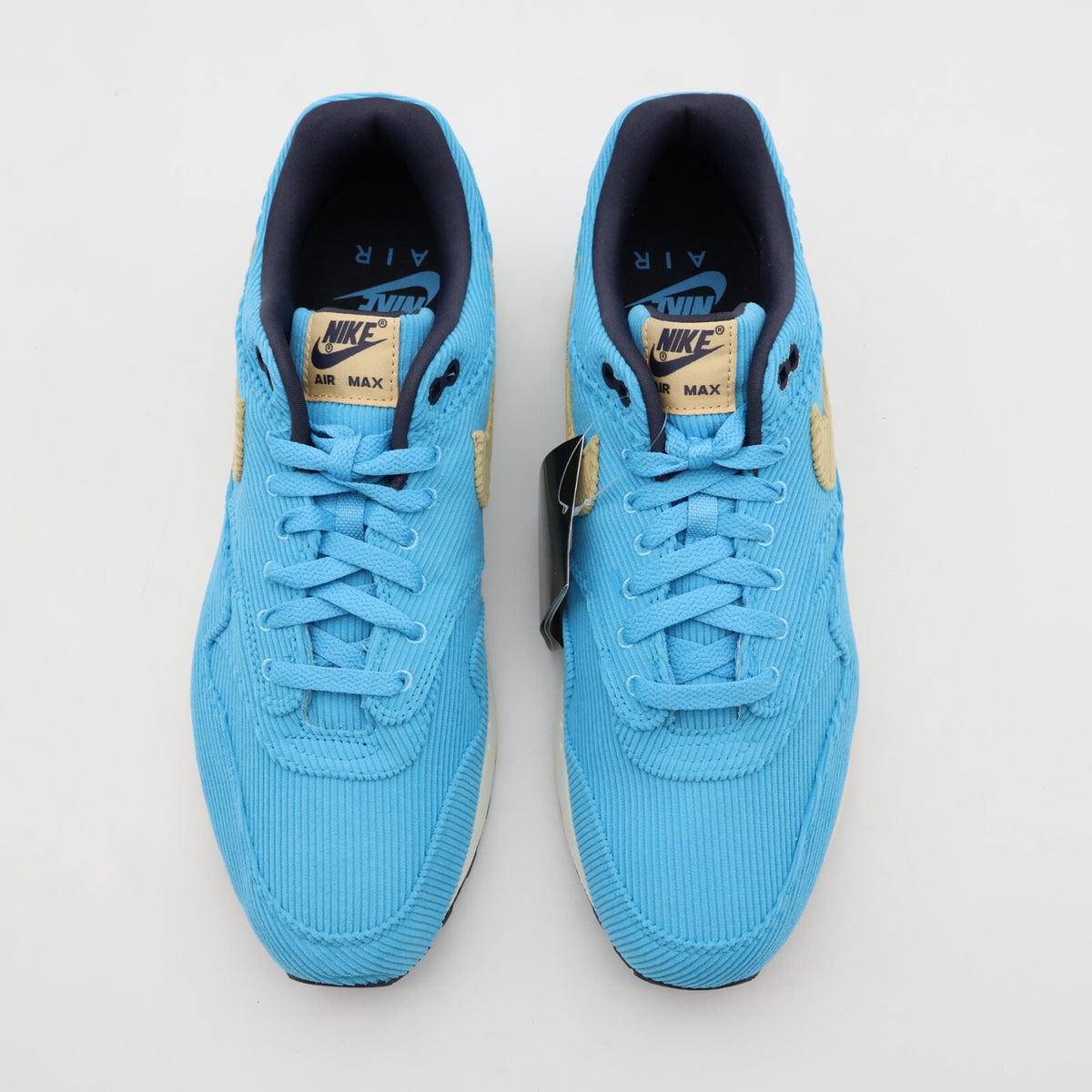 FB8915-400 Nike Air Max 1 PRM Corduroy Baltic Blue Sesame Gridiron Sail Turquois