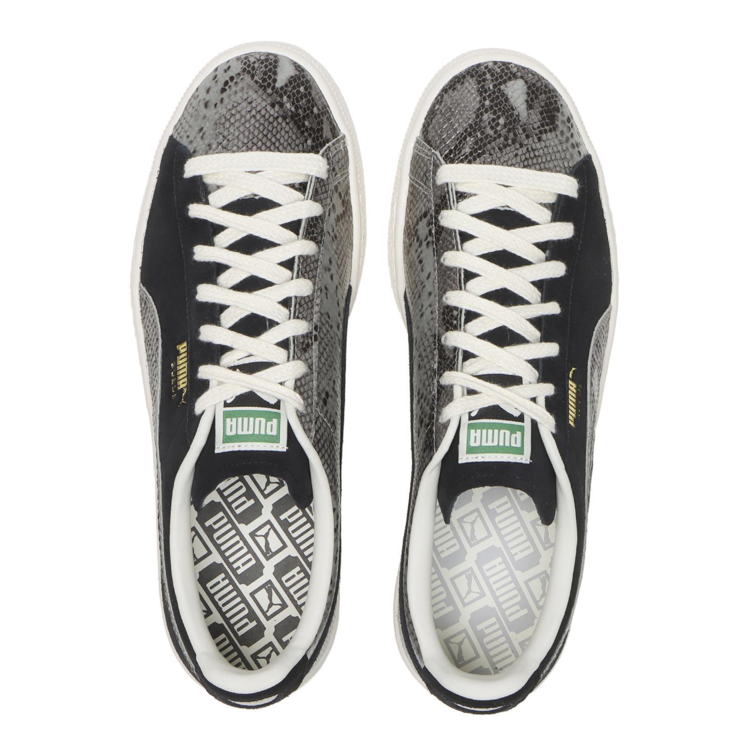 398706-02 Puma Suede Split Puma Black Smoky Gray (Men's)