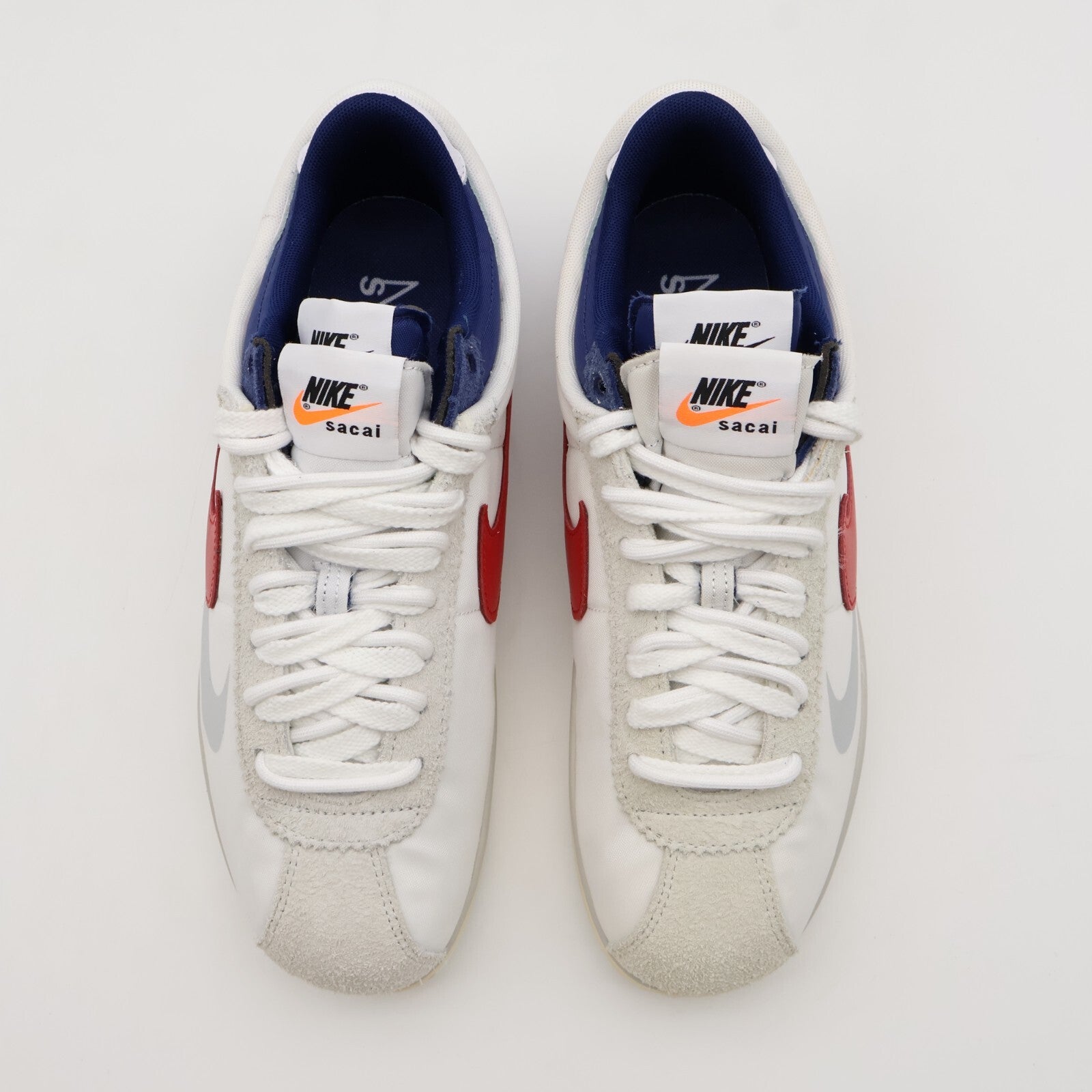 DQ0581-100 sacai Nike Zoom Cortez White University Red Blue Light Cream (Men's)