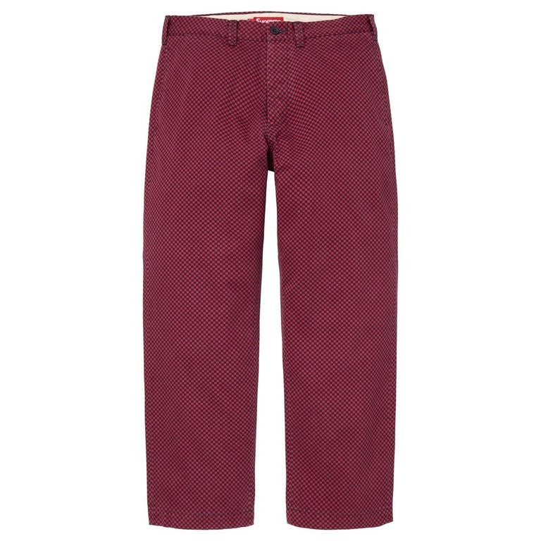 Supreme Chino Pant Red Checkerboard (26FW)