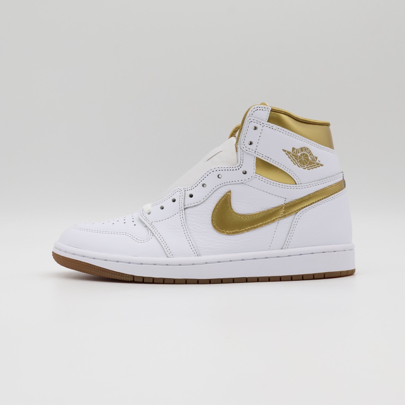 FD2596-107 Nike Air Jordan 1 Retro High OG White and Gold (Women's)