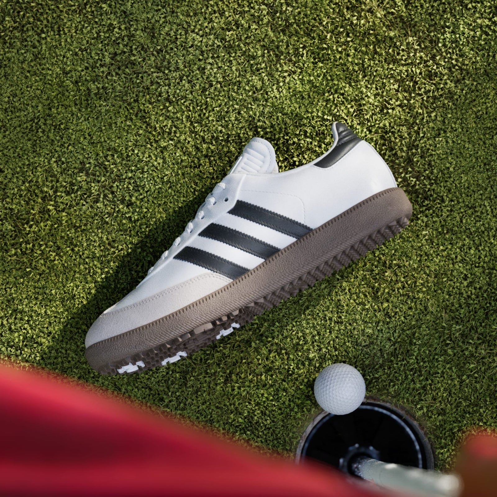 JH6149 adidas Samba Golf Full Grain Leather Cloud White Core Black Gum (Men's)